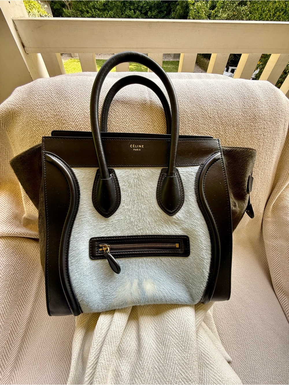Vintage Celine Medium Luggage Tote-Pony Hair & Leather-Phoebe Philo Era